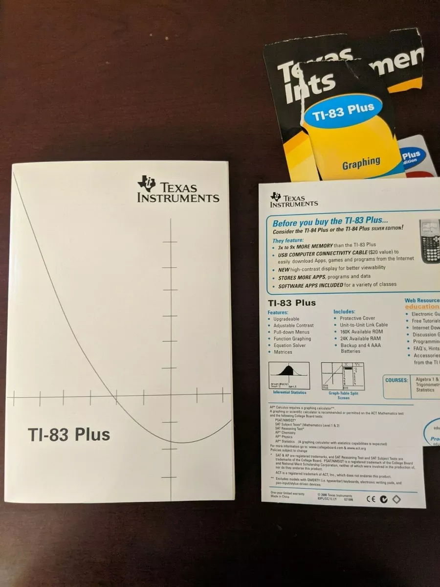 texas instruments ti 84 plus instruction manual